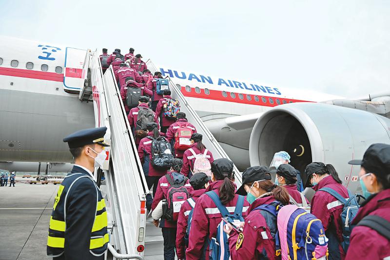支援吉林和上海四川核酸检测和医疗队迅即出征「相关图片」